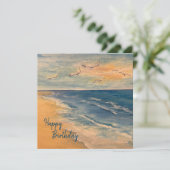 Ocean Beach Breeze Note Card Dankeskarte (Stehend Vorderseite)