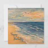 Ocean Beach Breeze Note Card Dankeskarte (Vorderseite)