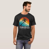 Ocean Beach California Tropical Beach Palm Tree So T-Shirt (Vorne ganz)