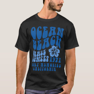 Ocean Beach Chase Sunset 1971 Suft Erinnerungen Ca T-Shirt