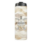 Ocean Beach Coast Sea Turtle Sand Thermosbecher (Vorderseite)