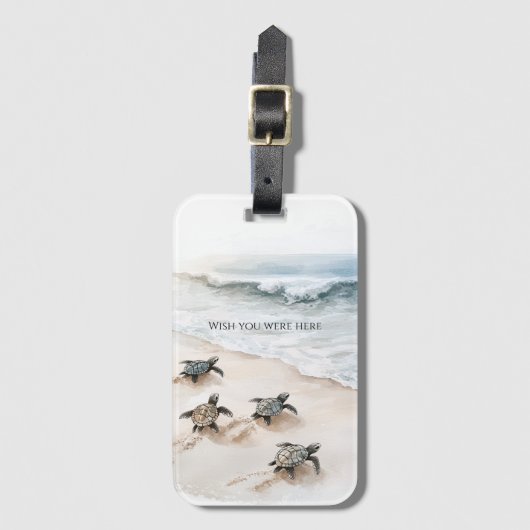 Ocean Beach Coast Sea Turtles Gepäckanhänger (Vorderseite Vertikal)