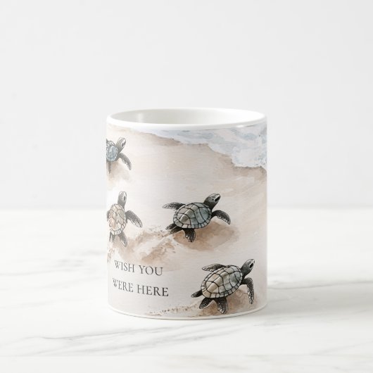 Ocean Beach Coast Sea Turtles Kaffeetasse (Mittel)
