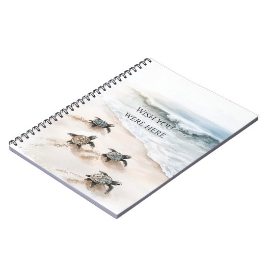 Ocean Beach Coast Sea Turtles Notizblock (Linke Seite)