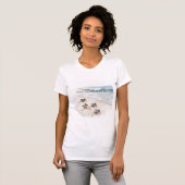 Ocean Beach Coast Sea Turtles T-Shirt (Vorne ganz)