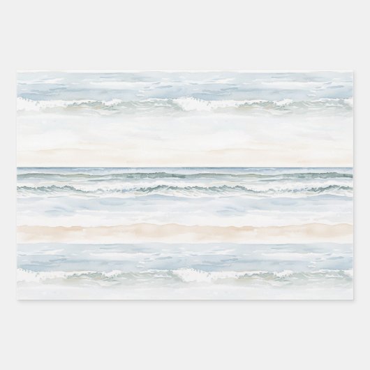 Ocean Beach Coast Starfish Birthday Geschenkpapier Set (Vorderseite 3)