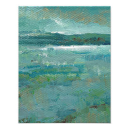 Ocean Beach Coastal Abstrakte Malerei Fotodruck