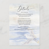 Ocean Beach Coastal Bird Blau und Weiß Details Begleitkarte (Vorderseite)