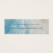 Ocean Beach Coastal Blue Wedding Website Cards (Vorderseite)