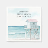 Ocean Beach Coastal Brautparty Serviette (Vorderseite)