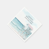 Ocean Beach Coastal Brautparty Serviette (Ecke)