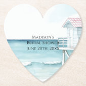 Ocean Beach Coastal Brautparty Untersetzer (Vorderseite)