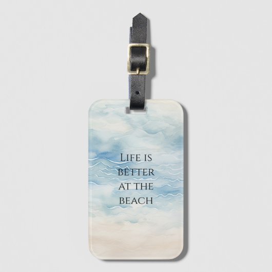 Ocean Beach Coastal Gepäckanhänger (Vorderseite Vertikal)