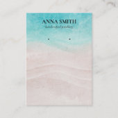 Ocean Beach Coastal Moderne Studie Earring Display Visitenkarte (Vorderseite)