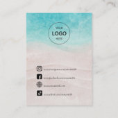 Ocean Beach Coastal Moderne Studie Earring Display Visitenkarte (Rückseite)