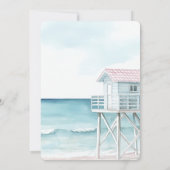 Ocean Beach Coastal Wedding Einladung (Rückseite)