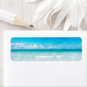 Ocean Beach Deco im Aquamarinen Aqua Turquoise Blu (Insitu)