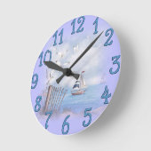 Ocean Beach Design Wall Clock Runde Wanduhr (Winkel)
