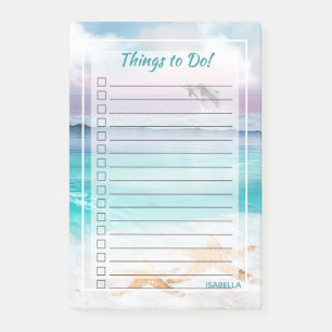 Ocean Beach Dolphins und Starfish - Traumhafen Post-it Klebezettel