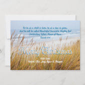 Ocean Beach Dunes Frohe Weihnachten Christlichen K Einladung (Vorderseite)
