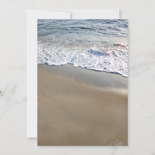 Ocean Beach Elegant All-in-One Hochzeit Einladung (Vorderseite)