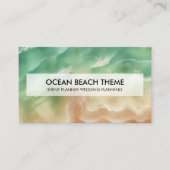 Ocean Beach Event Planning Party Green Sea Visitenkarte (Vorderseite)