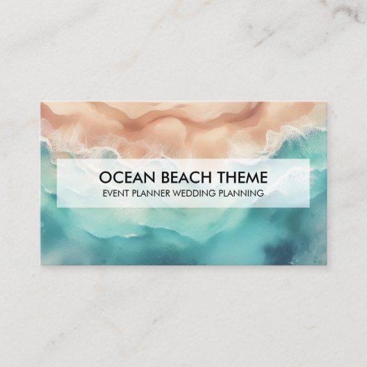Ocean Beach Event Planning Party Visitenkarte (Vorderseite)
