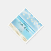 Ocean Beach Fairy Lights Brautparty Serviette (Ecke)