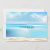 Ocean Beach Fairy Lights Bridal Polterabend Einladung (Rückseite)