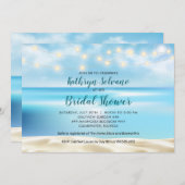 Ocean Beach Fairy Lights Bridal Polterabend Einladung (Vorne/Hinten)