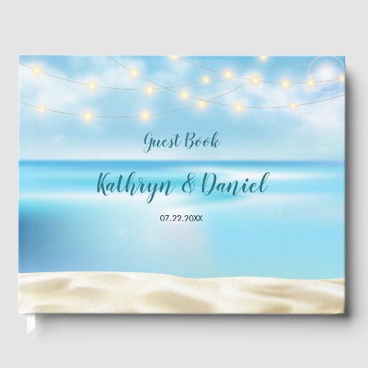 Ocean Beach Fairy Lights Gästebuch (Vorderseite)