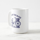 OCEAN BEACH Fire Island Fahrrad Sommer Long Island Kaffeetasse (Vorderseite Links)