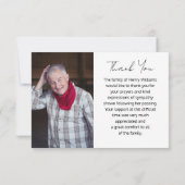 Ocean Beach Foto Beerdigung Memorial Danke Karte (Rückseite)