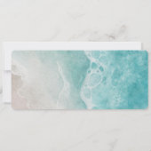 Ocean Beach Foto Boarding Pass Save The Date (Rückseite)