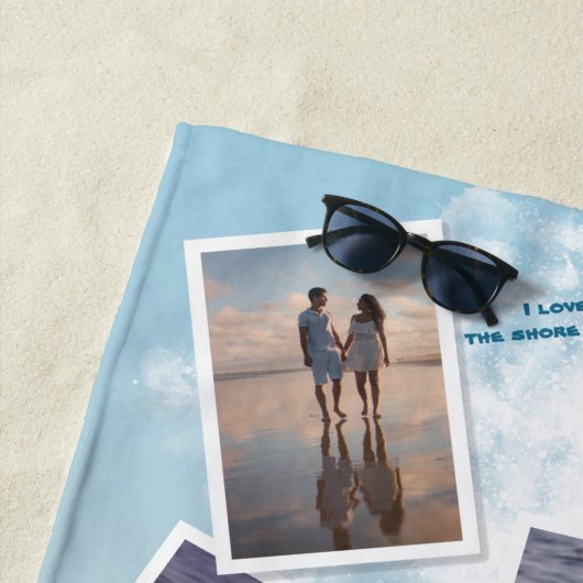 Ocean Beach Foto Collage Template Strandtuch (Beispiel)