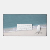 Ocean Beach Foto Script Name Schreibtischunterlage (Tastatur & Maus)