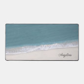 Ocean Beach Foto Script Name Schreibtischunterlage (Vorderseite)