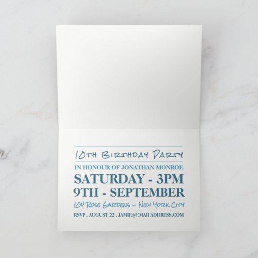 Ocean Beach Geburtstagsparty Einladung (Innenseite)