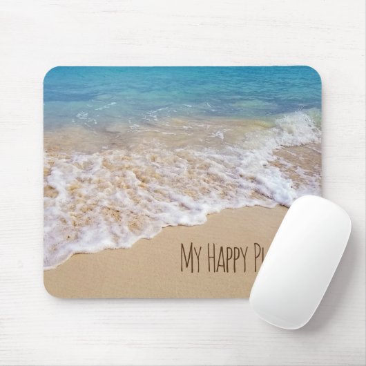 Ocean Beach Happy Place Mousepad (Mit Mouse)