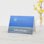 Ocean Beach Heart Versenden von Liebe Art Note Car Karte (Gelbe Blume)