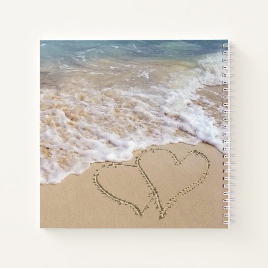 Ocean Beach Hearts Notizblock (Rückseite)