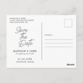 Ocean Beach Hochzeit in Urlaubsort Save the Date Postkarte (Rückseite)