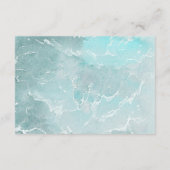 Ocean Beach Hochzeit in Urlaubsort Willkommen Begleitkarte (Rückseite)