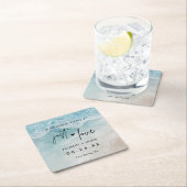 Ocean Beach Hochzeitsplatz Pa Rechteckiger Pappuntersetzer (Vor Ort)