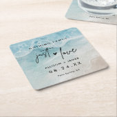 Ocean Beach Hochzeitsplatz Pa Rechteckiger Pappuntersetzer (angewinkelt)