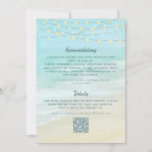 Ocean Beach Hochzeitungs-QR-Code Einladung (Rückseite)