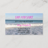 Ocean Beach Jet Ski Surfshop Visitenkarte (Vorderseite)