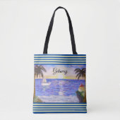 Ocean Beach Landschaft und Yacht Tasche (Vorderseite)