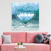 Ocean, Beach Life Wedding Couple Initialen und Dat Leinwanddruck (Insitu (Wohnzimmer))