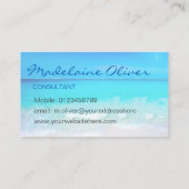 Ocean Beach Logos Foto Travel Visitenkarte (Rückseite)